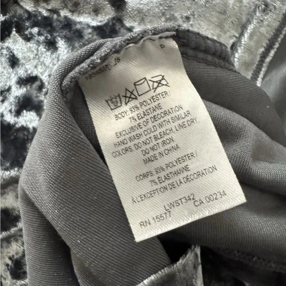 French Connection Velvet Pajama Set in Gray - Picture 10 of 10